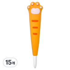 ii GEN 一正 大腳貓咪軟軟捏中性筆 0.4mm, 橘色, 15個