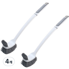 World Clean 雙刷頭馬桶刷, 灰色, 4個