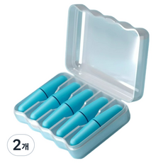 Heyjoy 防噪音睡眠耳塞 藍色, 10入, 2個