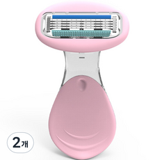 Aripple 附安全蓋手動女性用除毛刀 粉紅色, 1入, 2個