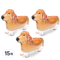 動物鋁箔氣球 散步黃金獵犬, 混合顏色, 15個