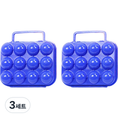 便攜式雞蛋收納盒 12格 2款套裝, 2入, 3套
