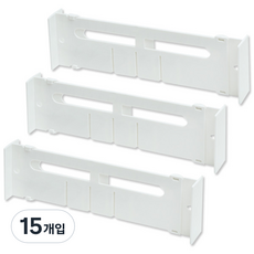 SNAZZY 長度可調節抽屜隔板 中 白色, 15個