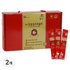 인산죽염 K-진홍삼 스틱 골드 100p, 2개 2개