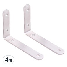 CHOICE HARDWARE 簡約堅固不鏽鋼層架支架, 單一顏色, 4個