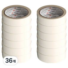 엠파이어 종이 마스킹 테이프 24mm x 20m, 화이트, 36개