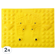 Dimeldi 腳底指壓板按摩滾輪墊, 黃色, 2個