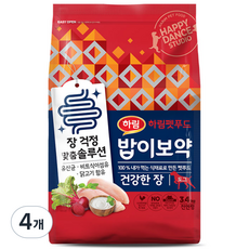 하림펫푸드밥이보약 강아지 기능성 사료, 3.4kg, 4개, 장건강/유산균