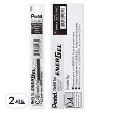 Pentel 飛龍文具 ENERGEL LRN4-A 筆芯 0.4mm, 黑色, 2套, 24個