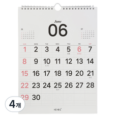 ICL 2026 壁掛式線圈日曆, 4個, 混合顏色