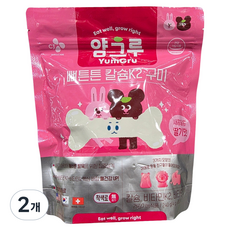 CJ웰케어 얌그루 뼈튼튼 칼슘K2 구미 딸기맛 60p, 2개, 60정