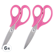 플러스 스쿨 가위 SC-145P, 핑크, 6개
