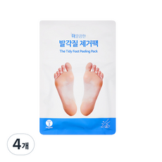 더깔끔한 3스텝 발 각질 제거팩, 4개, 44g