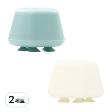 VISVIVA 多用途果凍牙刷架 2入, 薄荷綠, 白色, 2套