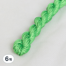 마켓피아 자수 DIY 코어사 편조 다용도 끈 1mm x 24m, 잔디 색, 6개