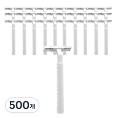 바스티 여행용 호텔 심플 일회용 면도기 화이트, 1개입, 500개