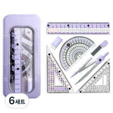 Thumbsmine 文具圓規8件組 紫色 180 x 76 mm, 6套