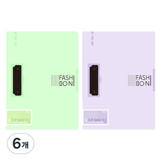 미소로 3500 가로형 클립화일 A4 2416, 랜덤발송, 6개