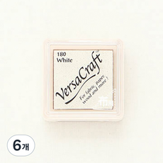 벌사크래프트 스탬프 패브릭잉크, 화이트(VKS-180), 6개