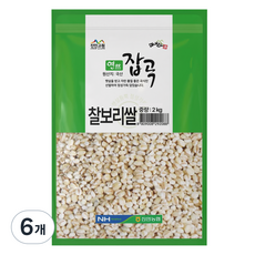 마이산 국내산 찰보리쌀, 2kg, 6개