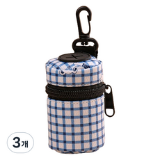 파스텔펫 반려동물 베어체크 배변봉투 케이스 FREE, 블루, 1개입, 3개