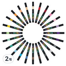 모던앳 글리터 마카, 2개, 24색