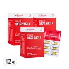 리하랑 혈행 건강 알티지 오메가3 26.4g, 30정, 12개