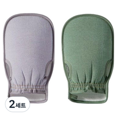 ggUji 柔軟好撕除去角質手套 2件組, 綠色, 紫色, 2套