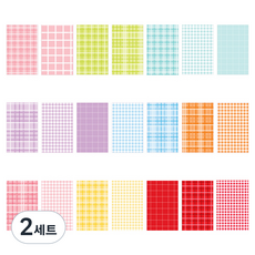 아이씨엘디자인 다꾸 체크 내지 21종 MIX 세트 플레인체크, 210매, 2세트