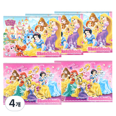 Disney 迪士尼 公主女童用有很多素描本 5個 隨機出貨, 345 x 250 毫米, 14張, 4個