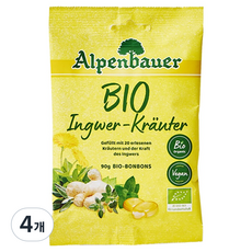 알펜바우어 유기농 진저 허브 캔디, 90g, 4개