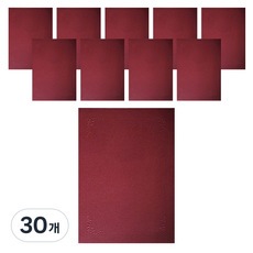 Daniel文具 魔法布紋 美人魚紙 迷你獎狀夾 A5 直式 高級雙層插入式, 紅色 素面, 30個