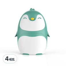 고나비 유아용 펭귄 손톱깎이 세트, 그린, 4세트