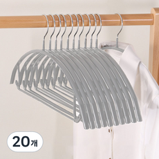 에코밍글 어깨뿔방지 논슬립 옷걸이, 그레이, 20개