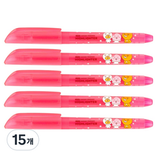 Kakao Friends Little Friends 螢光筆, 15個, 粉紅色