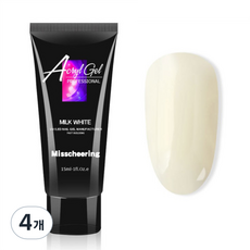 Misscheering Swissnox 指甲延長材料 基本款延長膠 15ml, 牛奶白, 4個