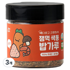 잼먹 아동용 후리가케 색동 밥가루, 오렌지, 50g, 3개