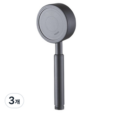 마켓감성 스텐 수압상승 샤워헤드 심플, 그레이, 3개