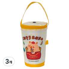 뷰레이터닷컴 랑티 보온보냉 물병가방, 옐로우 + 카피바라, 3개