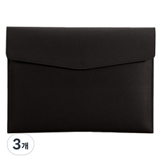 Dong-A PMS A4文件 皮革手拿包, 黑色, 3個