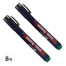 edding e 1800/0.1mm/專業筆/製圖筆/4, 綠色, 8個