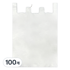 World Clean 白色附提把棉被塑膠袋, 100L, 100個