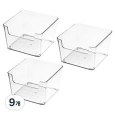 LIVING KING 壓克力化妝品多用途整理盒 S, 9個, 透明