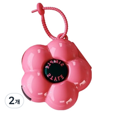 藥盒 耳環 項鍊 戒指 花紋收納盒 玫瑰紅 + 黑色, 2個