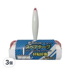 TU良品 新式膠黏滾輪 好黏好撕, 17.5 x 18.5cm, 3個