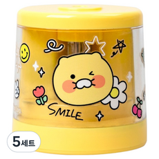 카카오프렌즈 세이치즈 자동 연필깎이 + 사용설명서 + 연필홀더 + 칼날2p+ 청소브러시 세트, 춘식이, 5세트