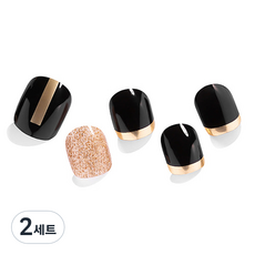 JELLPANG 冷冽夜空亮面腳部美甲貼, 混合色, 2套