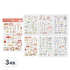 아이코닉 이겨낸다 말풍선 스티커팩 v.2 세트, 혼합색상, 3세트