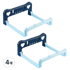 한봄누리 무타공 간편부착 투톤 세수 대야걸이, 블루, 4개