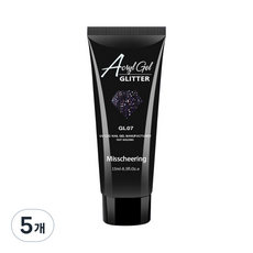 스위스녹스 셀프 네일 인조 손톱 연장 재료 글리터 폴리젤, GL07, 15ml, 5개